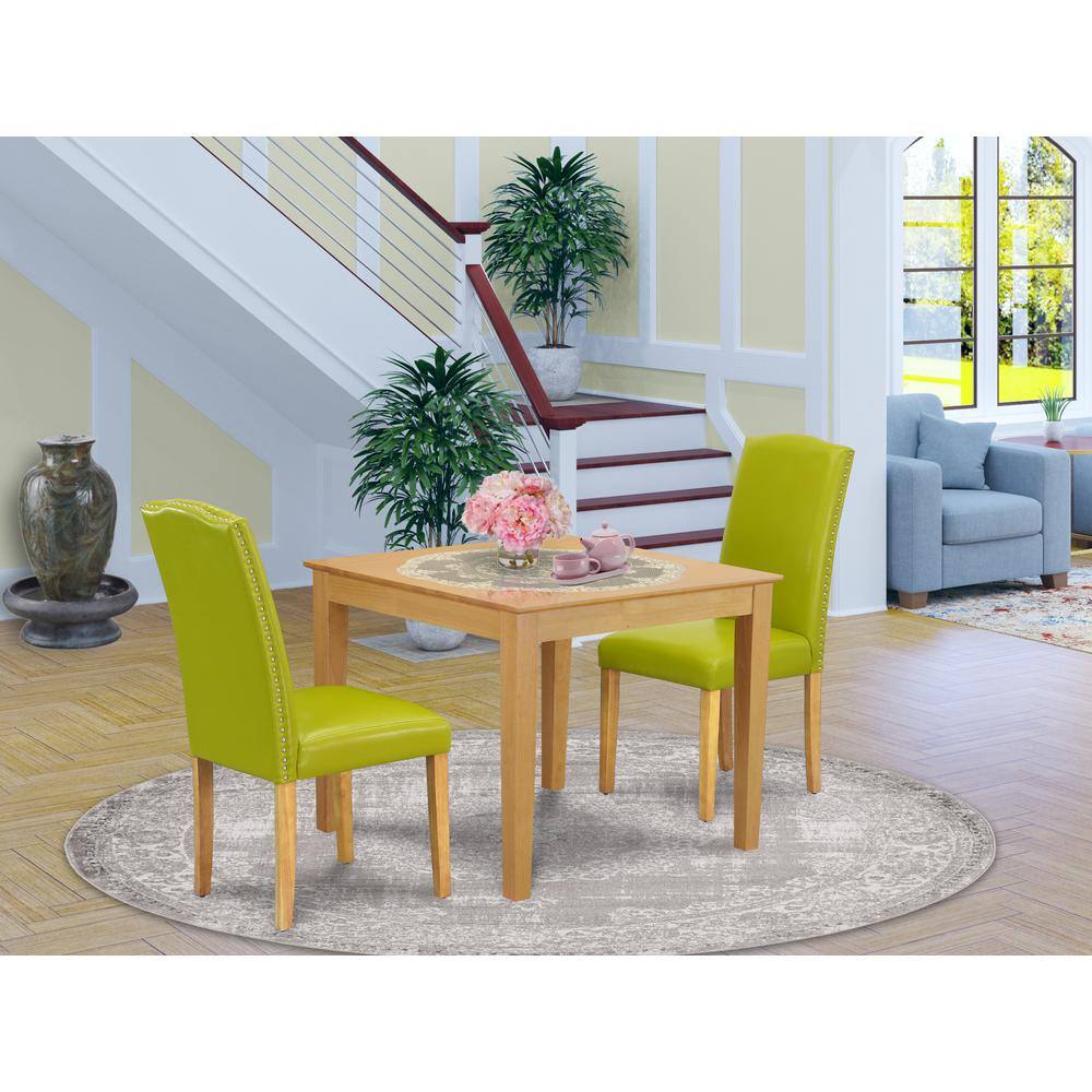 Left. East West Furniture - Dining Room Set Oak - Brown.