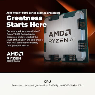 CyberPowerPC Gaming Desktop AMD Ryzen 7 8700F 2024 AMD Radeon RX CyberPowerPC Gaming Desktop AMD Ryzen 7 8700F 2024 AMD Radeon RX