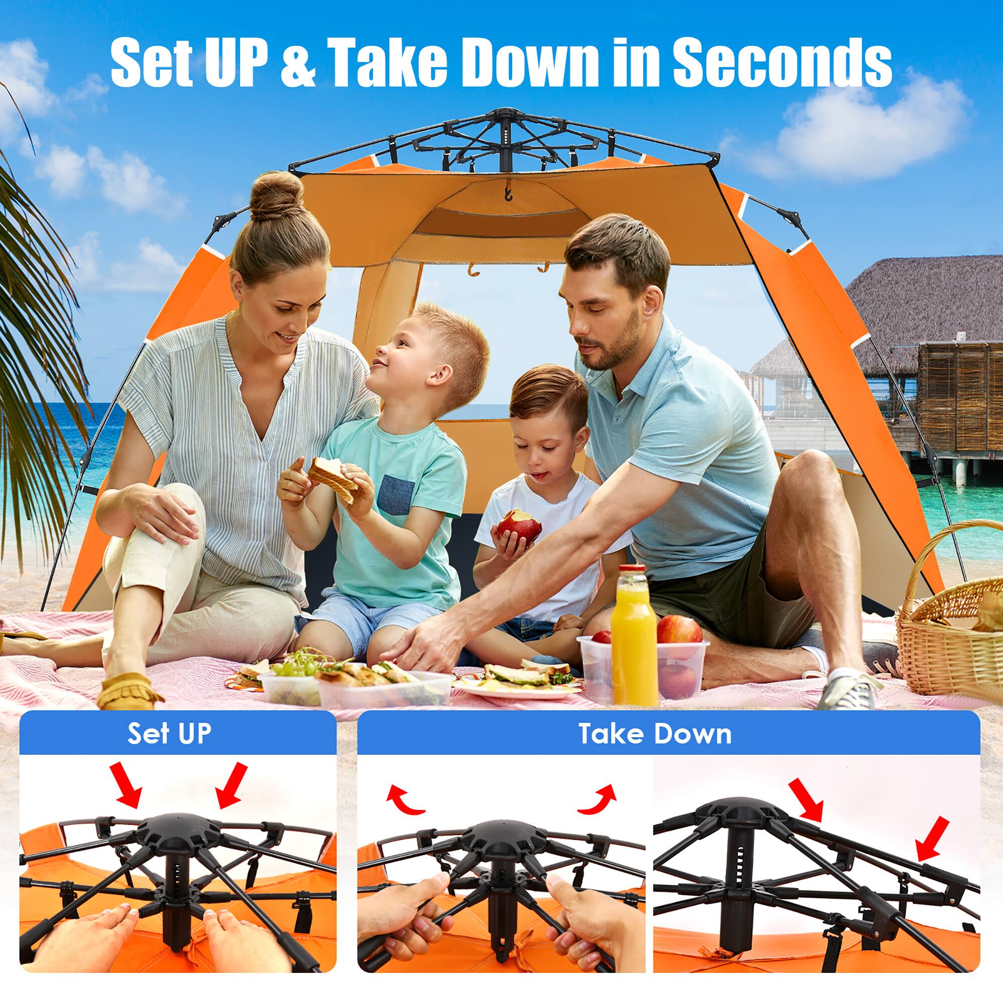 Set Up & Take Down in Seconds