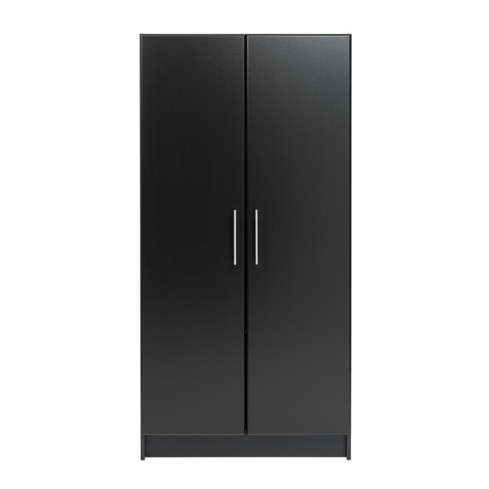 Left. Prepac - Elite 32" Storage Cabinet, Black - Black.