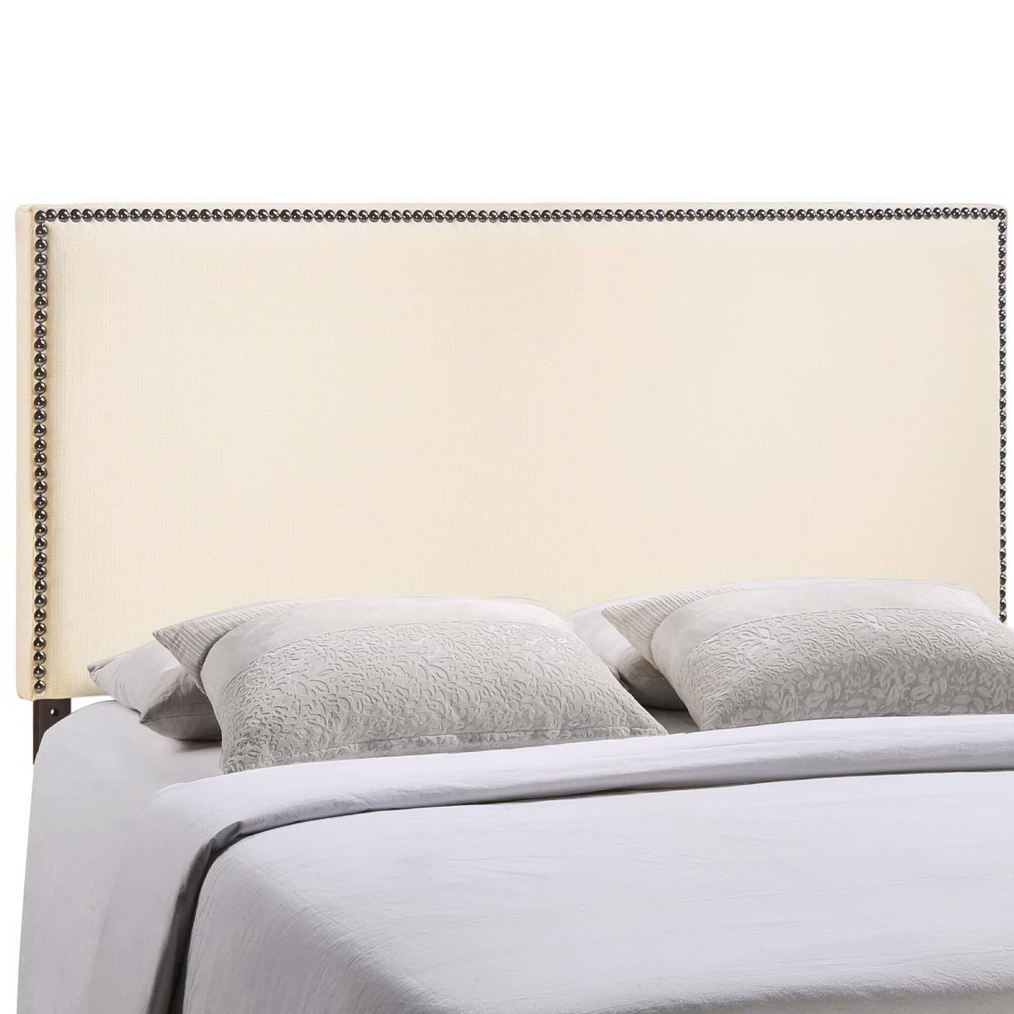 Alt View 3. Modway - Region Nailhead Upholstered Full Headboard by Modway - White.