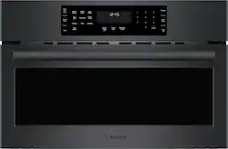 Bosch - 800 Series 1.6 Cu. Ft. Convection Built-In Microwave with Sensor Cooking - Black Stainless Steel - Front_Zoom