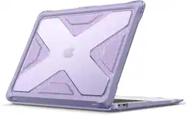 Fintie - Heavy Duty Case for MacBook Air 13.3 Inch, A2337 (M1) / A2179 / A1932 (2018-2022 Release), TPU Bumper, Hard Shell - Lilac Purple