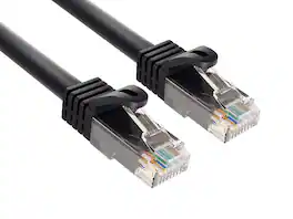 Cable Leader - Cat 6a Ethernet Cable, 10 Gigabit RJ45 Patch Cord, 24 AWG, for Home Office, Gaming, Modem & Smart TV - Black