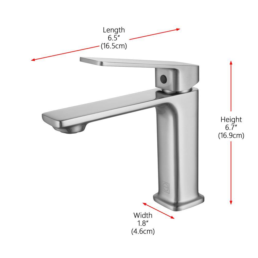 Length 6.5" (16.5cm)  
Height 6.7" (16.9cm)  
Width 1.8" (4.6cm)