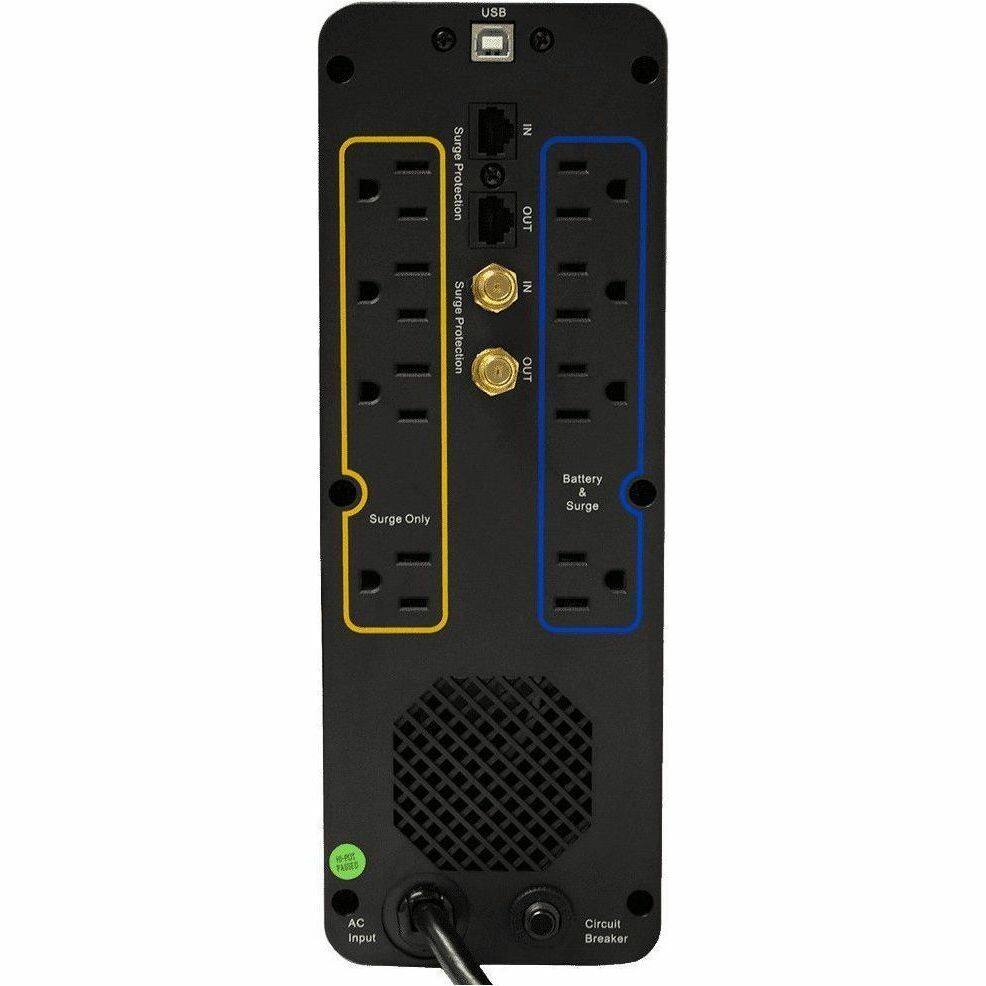 USB Surge Protection  
IN OUT  
Surge Protection IN TUO  
Surge Only  
Battery & Surge  
i FARES  
AC Input  
Circuit Breaker