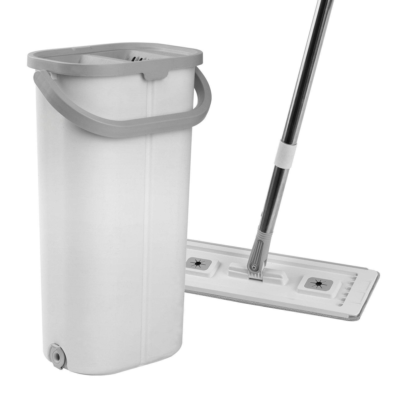 Alt View 9. Glintex - Mop and Bucket Set with Wringer, Flat Mop System, 3 Washable Pads for Wet Dry Cleaning on Hard Floors.