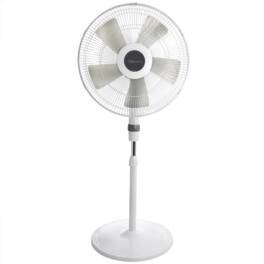 Holmes - Pedestal Stand Floor Fan with Round Base - White