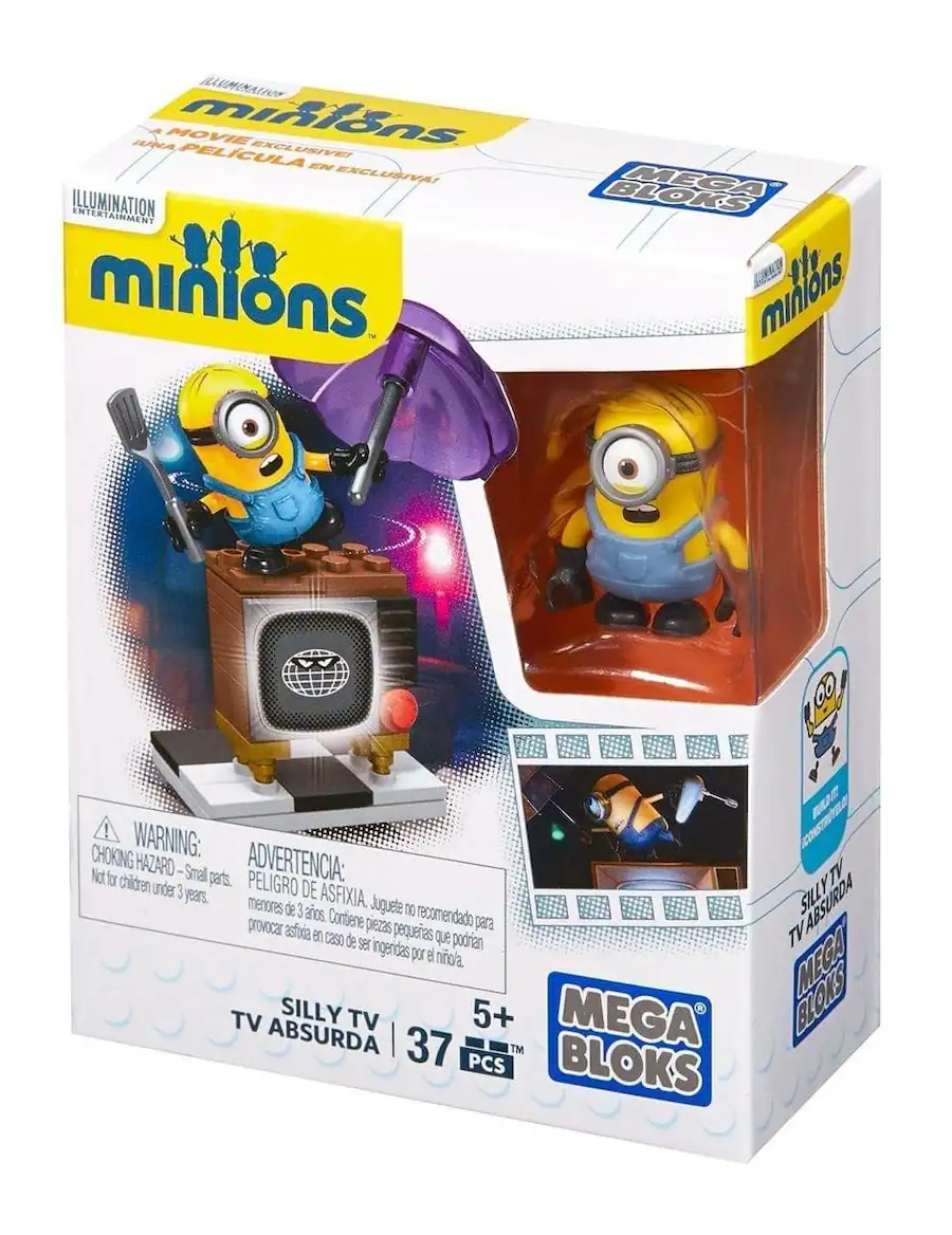 Mega Brands Minions Mega Bloks 37 Piece Construction Set, Silly TV ...