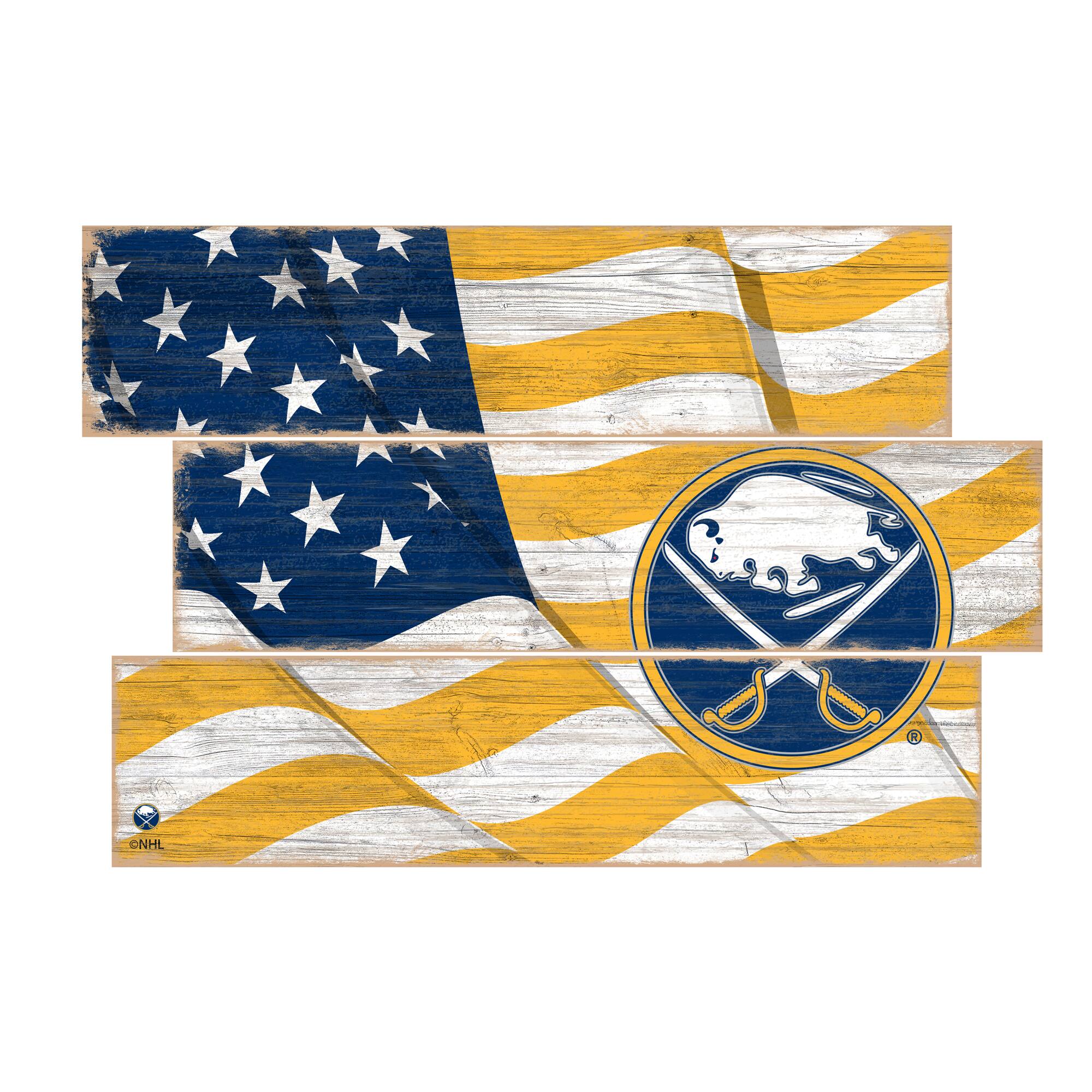 Fan Creations - Buffalo Sabres 3-Plank Team Flag - Multicolor