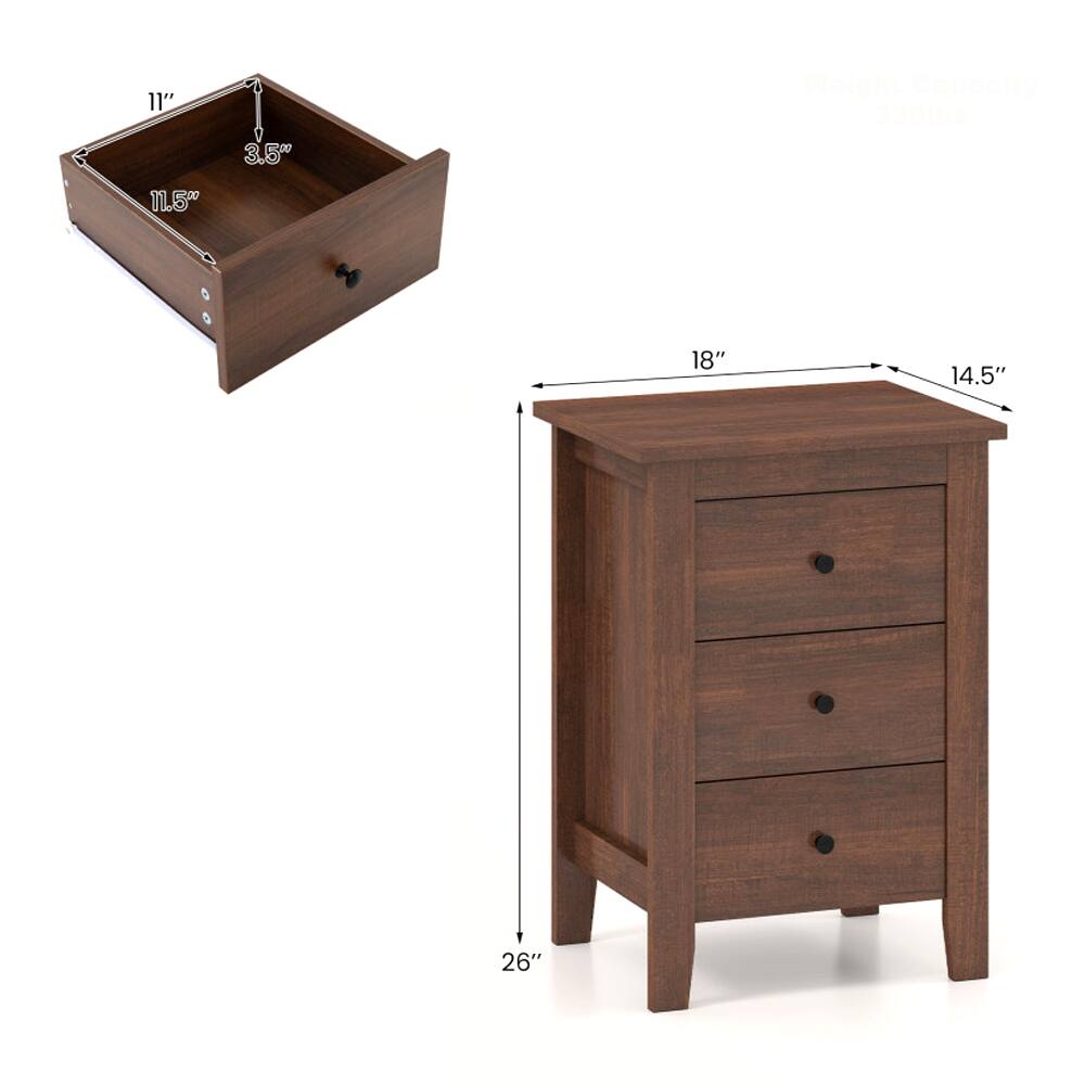 - 11" (width)
- 3.5" (depth)
- 11.5" (height)
- 18" (width)
- 14.5" (depth)
- 26" (height)