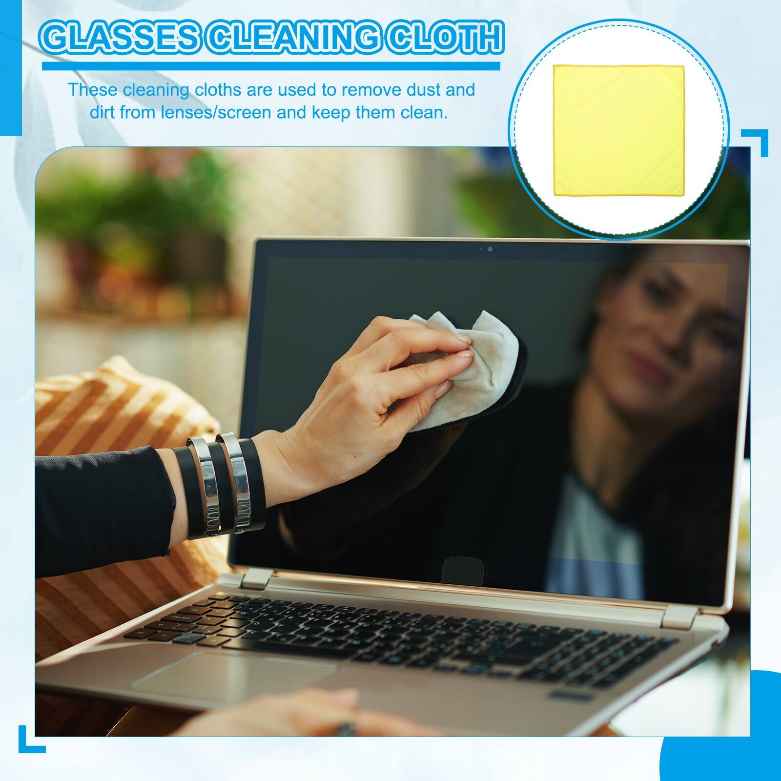 GLASSES CLEANING CLOTH

These cleaning cloths are used to remove dust and dirt from lenses/screen and keep them clean.