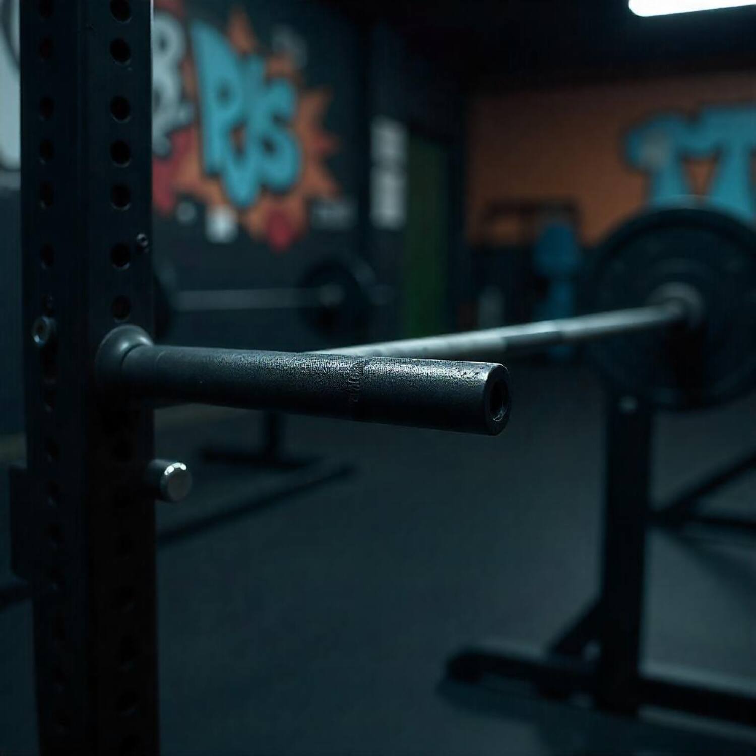 Alt View 4. Power Systems - Power Systems 48" Black Chrome Lat Bar, Knurled Grip - Black.