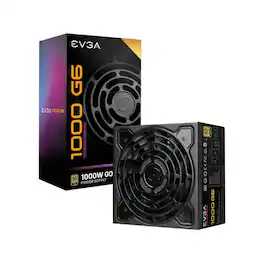 EVGA - Supernova 1000 G6 80 Plus Gold 1000W Power Supply - 80 Plus Gold Certified - Compact 140mm Size - Includes Power on