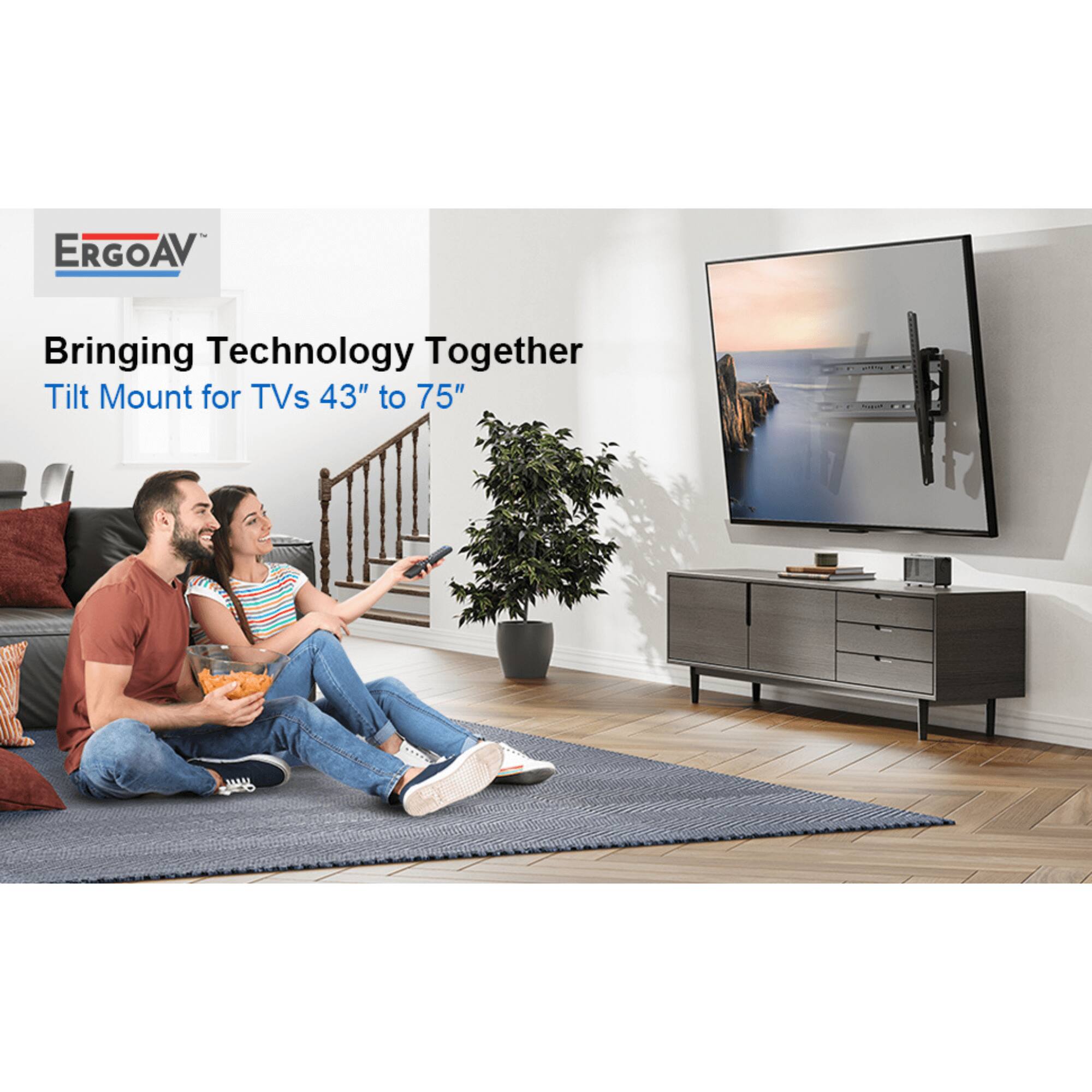 ERGOAV, Bringing Technology Together, Tilt Mount for TVs 43" to 75"