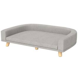 Pawhut - Sofa Couch Bed with Washable Cushion for Large Dogs - Gray
