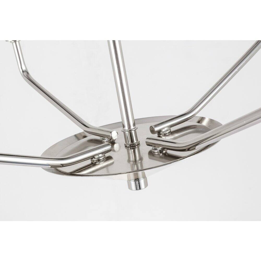 Alt View 3. Living District - Enzo 4 Light Chrome Pendant - Chrome.
