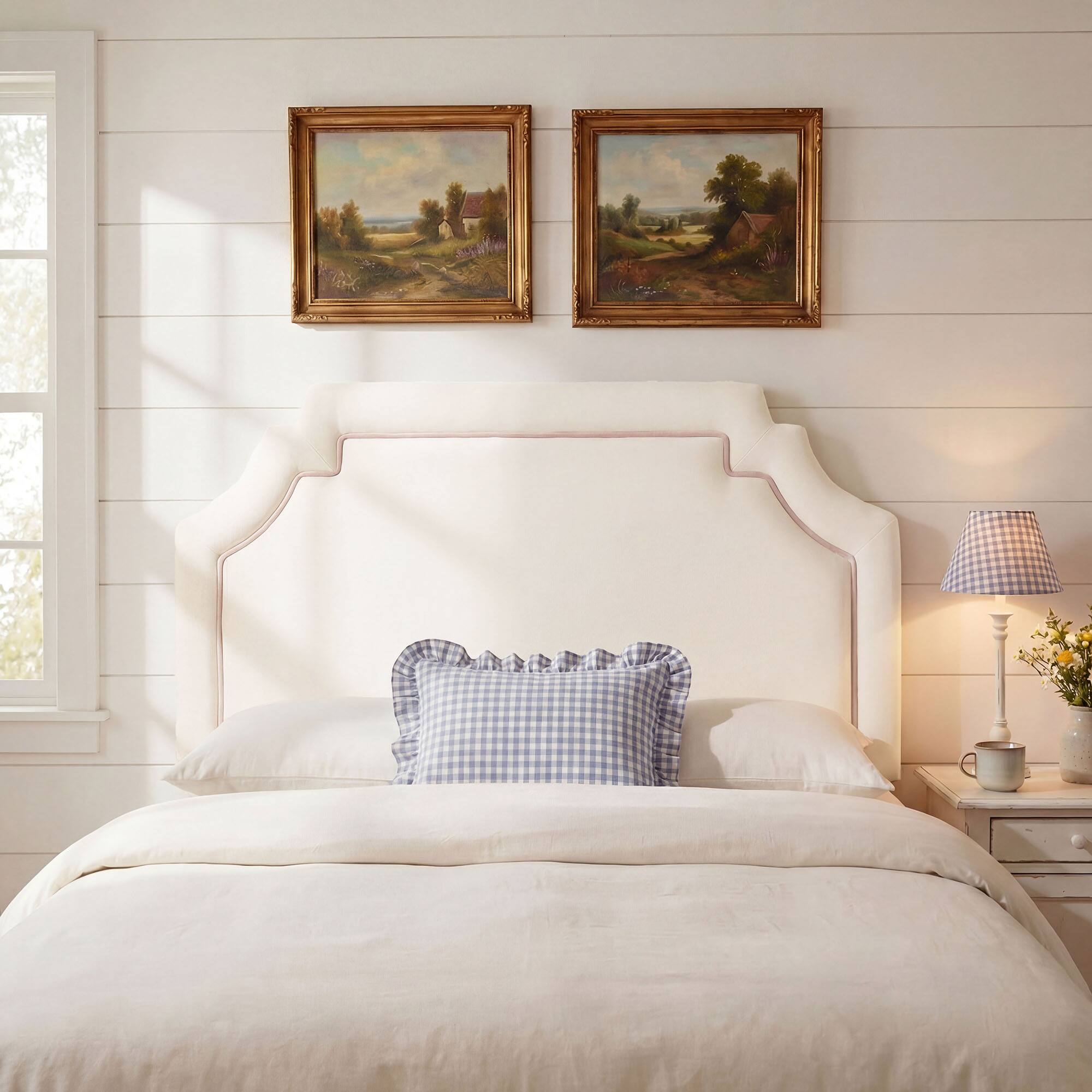 Alt View 1. Modway - Magnolia Stain-Resistant Performance Velvet Headboard by Modway - Alabaster Pink.