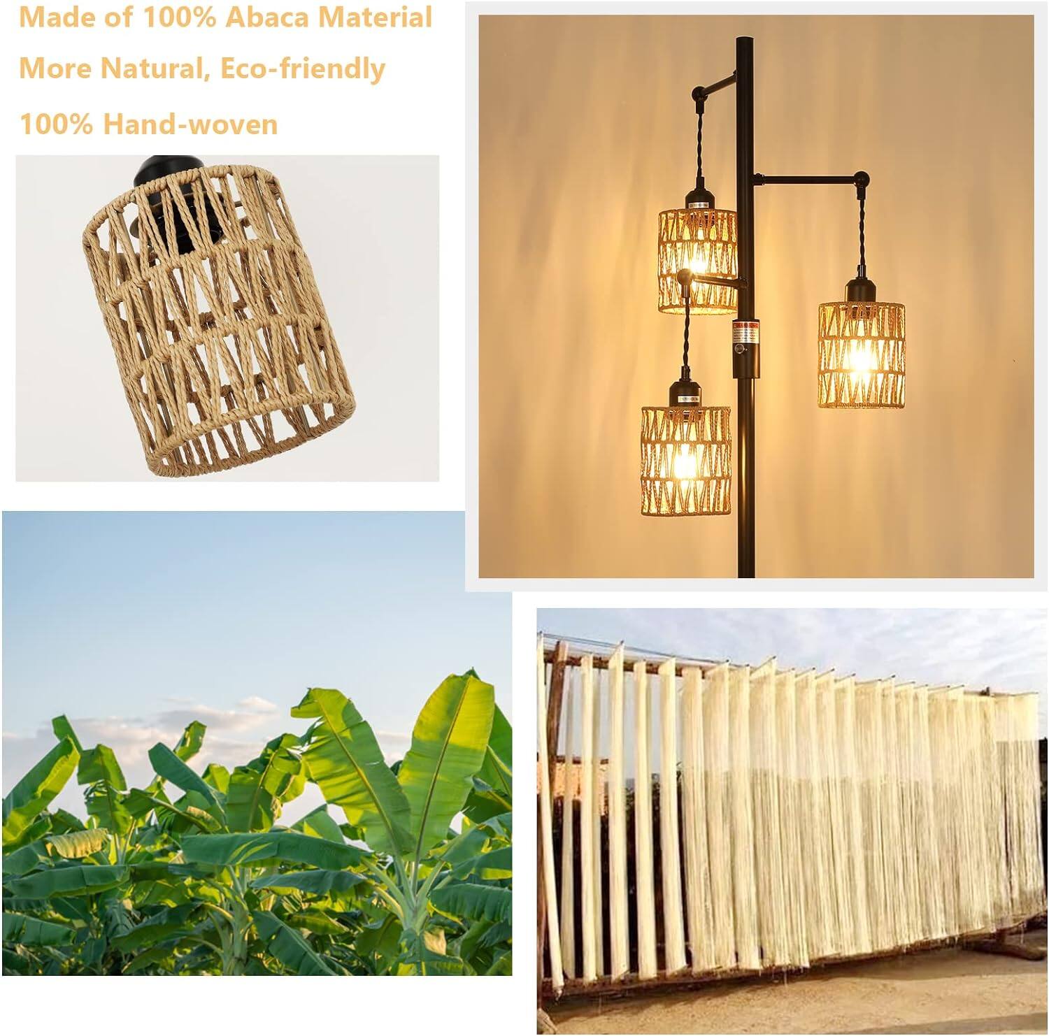Made of 100% Abaca Material  
More Natural, Eco-friendly  
100% Hand-woven