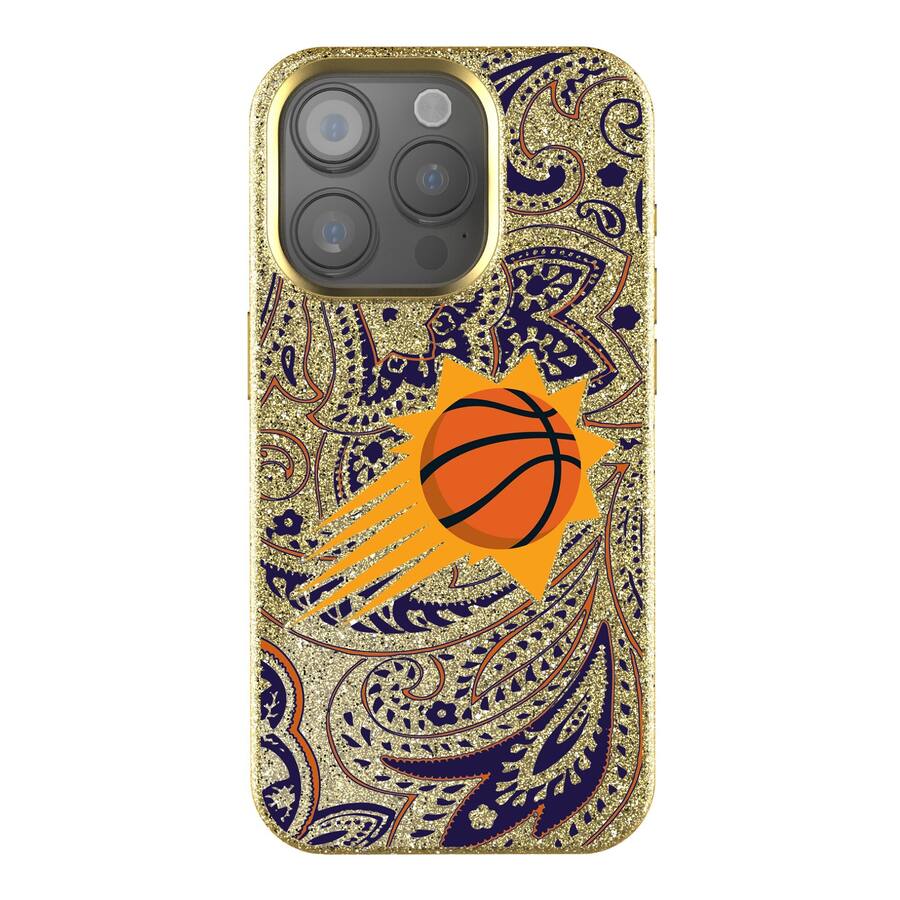 Keyscaper NBA Phoenix Suns Paisley Bling iPhone Case 16 Gold 202134330 ...