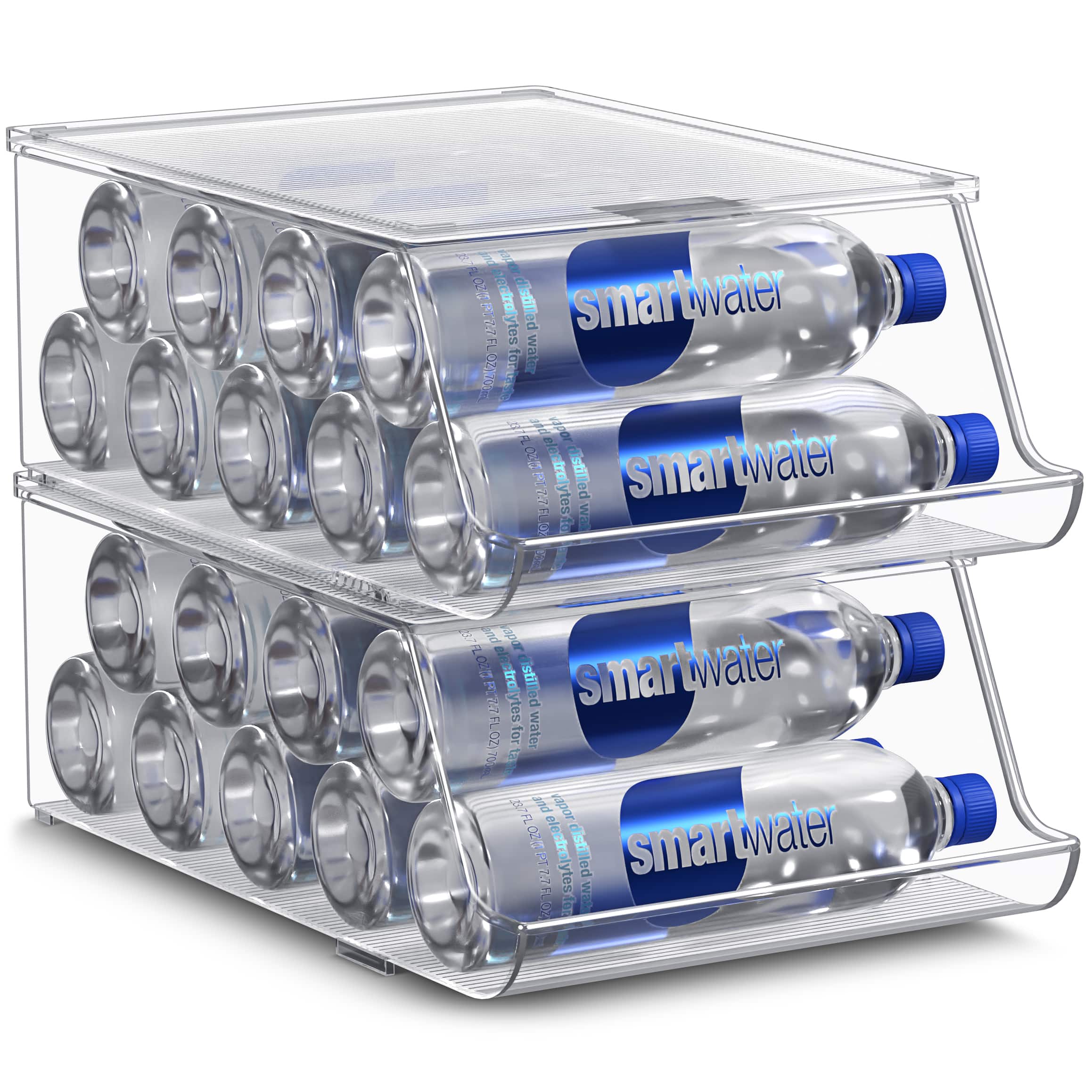 Sorbus - Water Bottle Organizers for Refrigerato Drink Dispenser for Fridge, Pantry, KitchenStorage - Clear