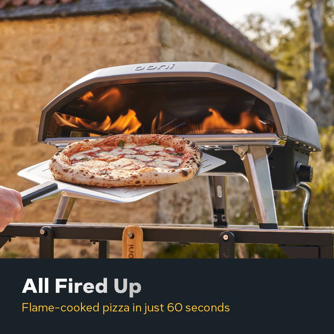 All Fired Up Flame-cooked pizza in just 60 seconds
