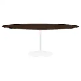 Lippa 78" Oval Wood Dining Table by Modway - White Cherry Walnut