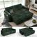 Front. Dyonery - 91" Sectional Sleeper Sofa Bed with Pull Out Bed, Oversized Loveseat Sleeper Sofa with Reclining Backrest - Green.