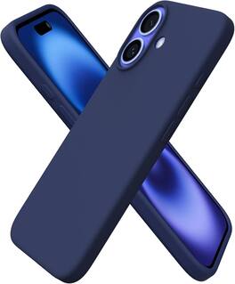 Ornarto - Compatible with iPhone 16 Case 6.1", Liquid Silicone 3 Layers Full Covered Protective Cover - Navy Blue