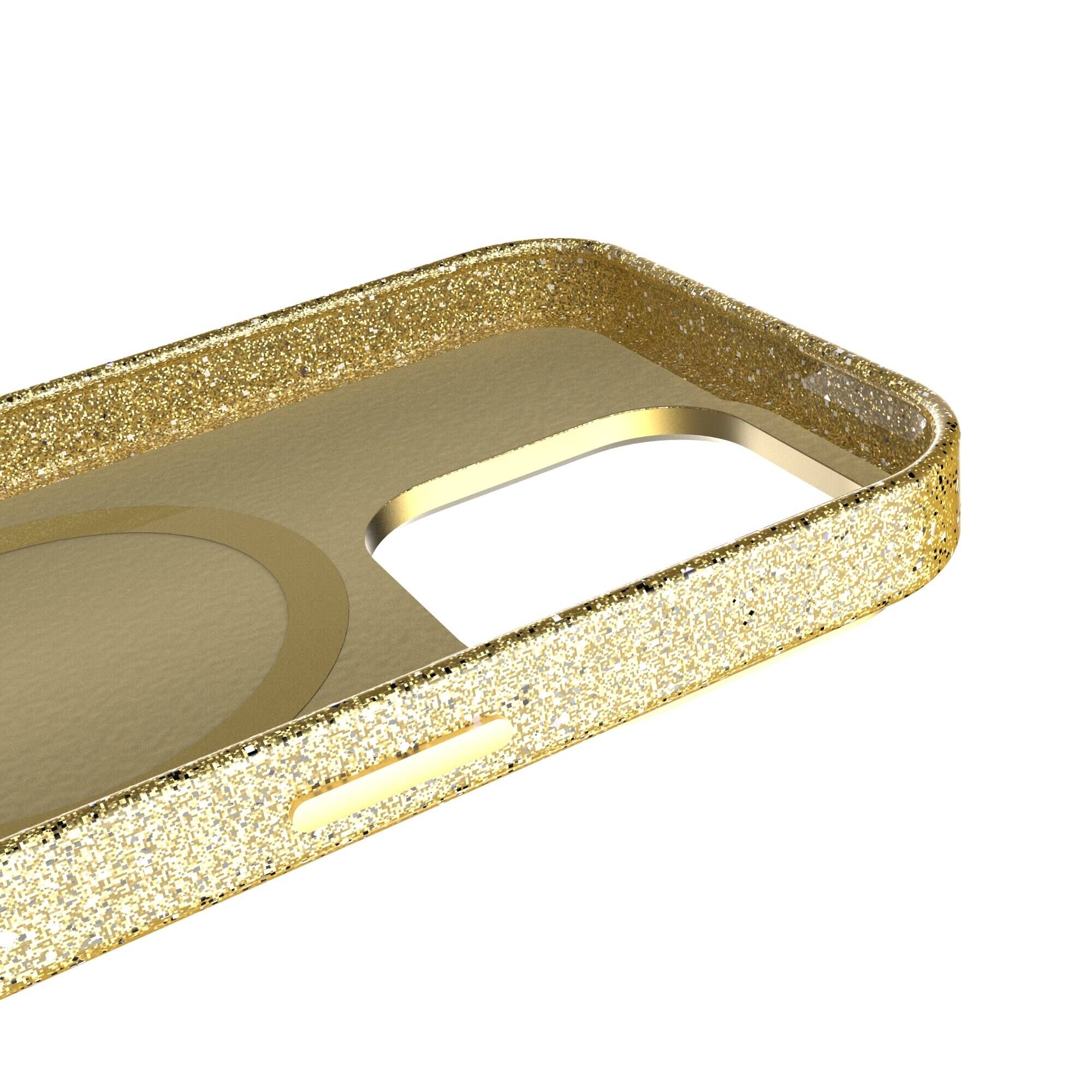 Alt View 3. Keyscaper - Gold Montreal Canadiens Sidebar Bling iPhone Case - 16 Pro - Gold.