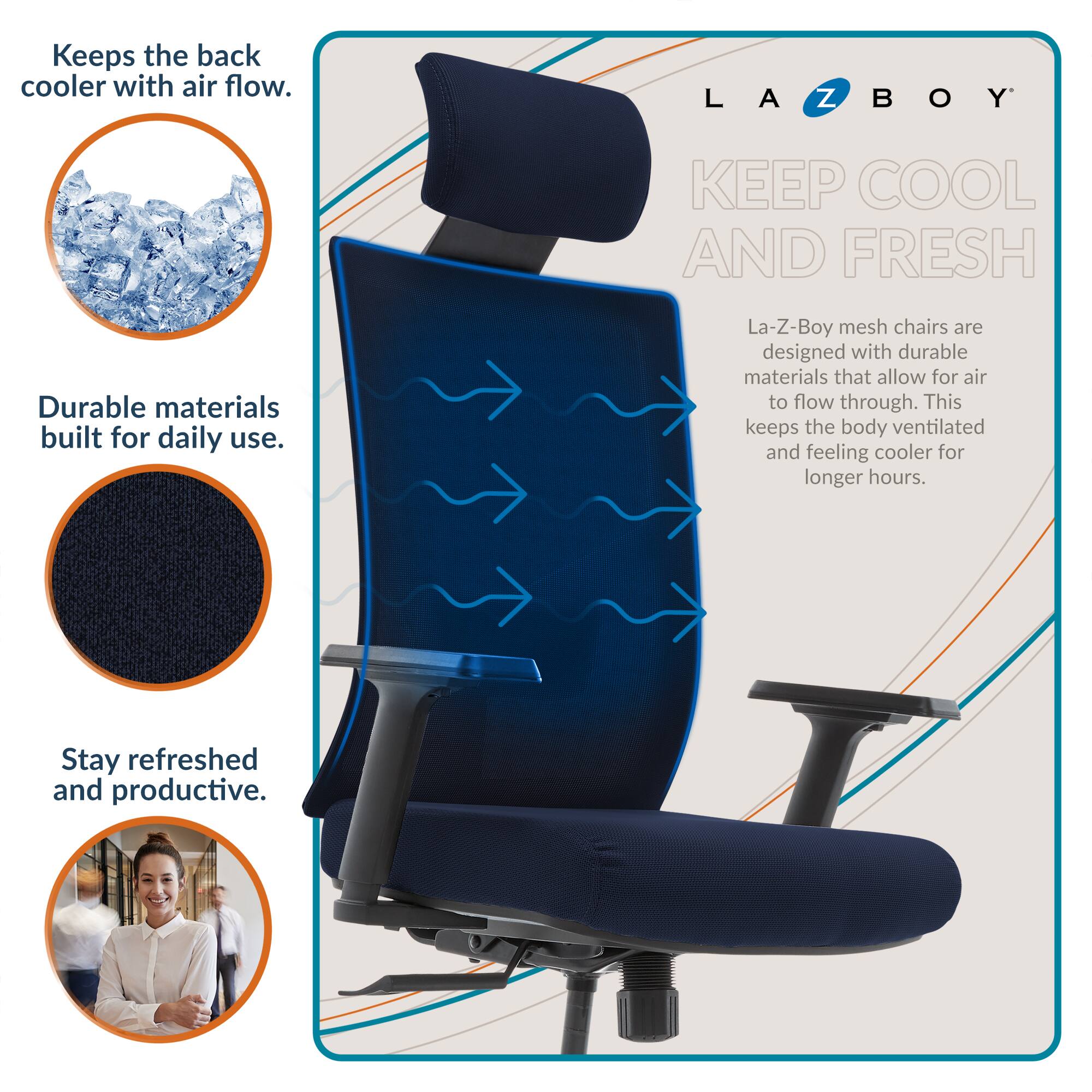 専用ページ（lazy） La-Z-Boy Molded Foam Task Chair with Height-Adjustable Arms