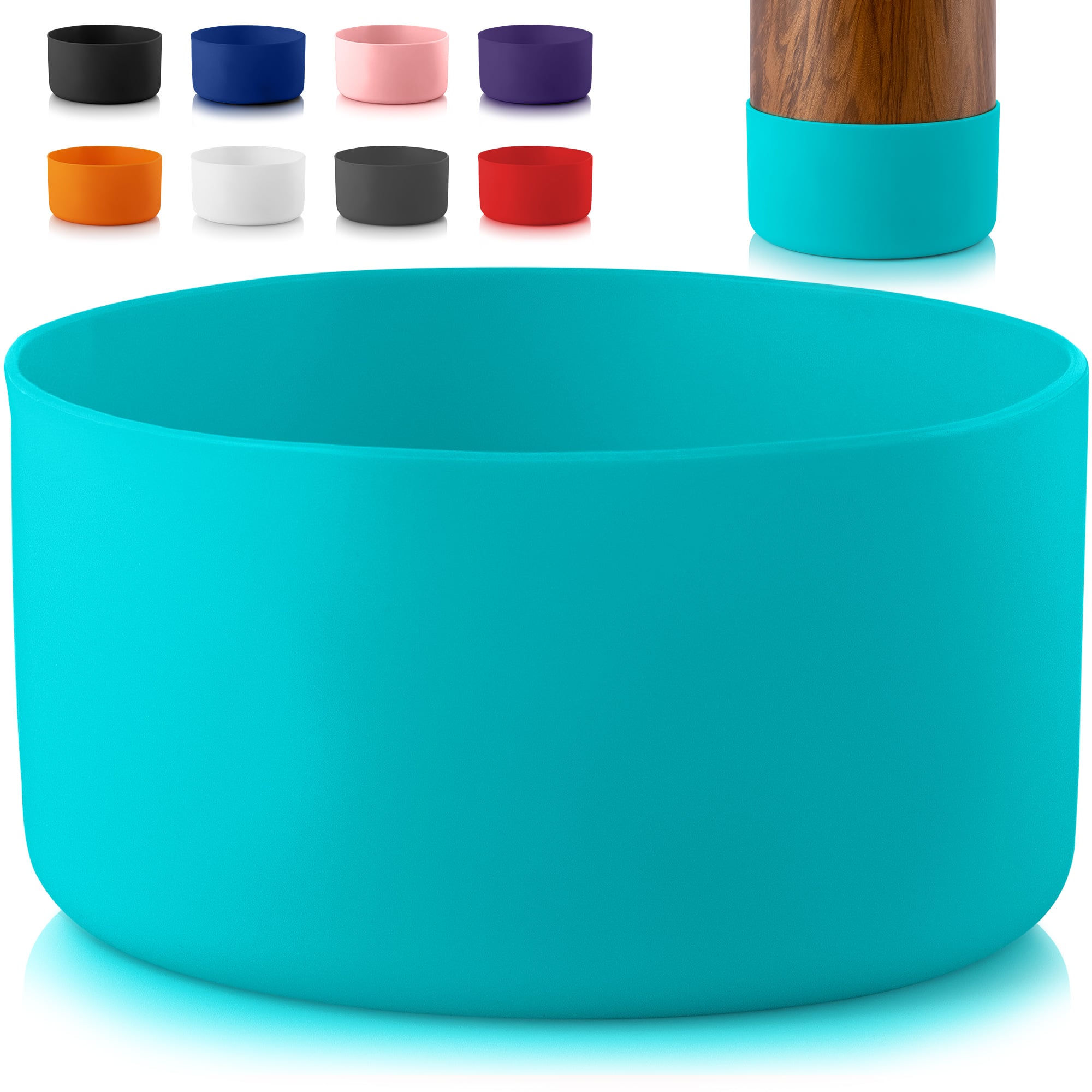 Zulay Kitchen - Protective Silicone Boot 3.5Inches Diameter Water Bottles - Mint