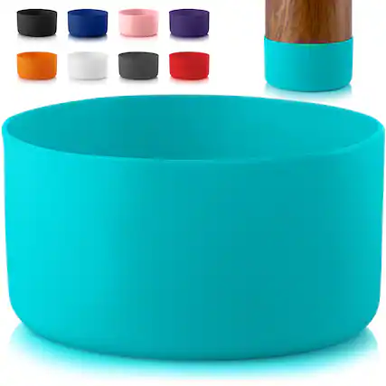 Front. Zulay Kitchen - Zulay Kitchen Protective Silicone Boot 3.5Inches Diameter Water Bottles - Mint.