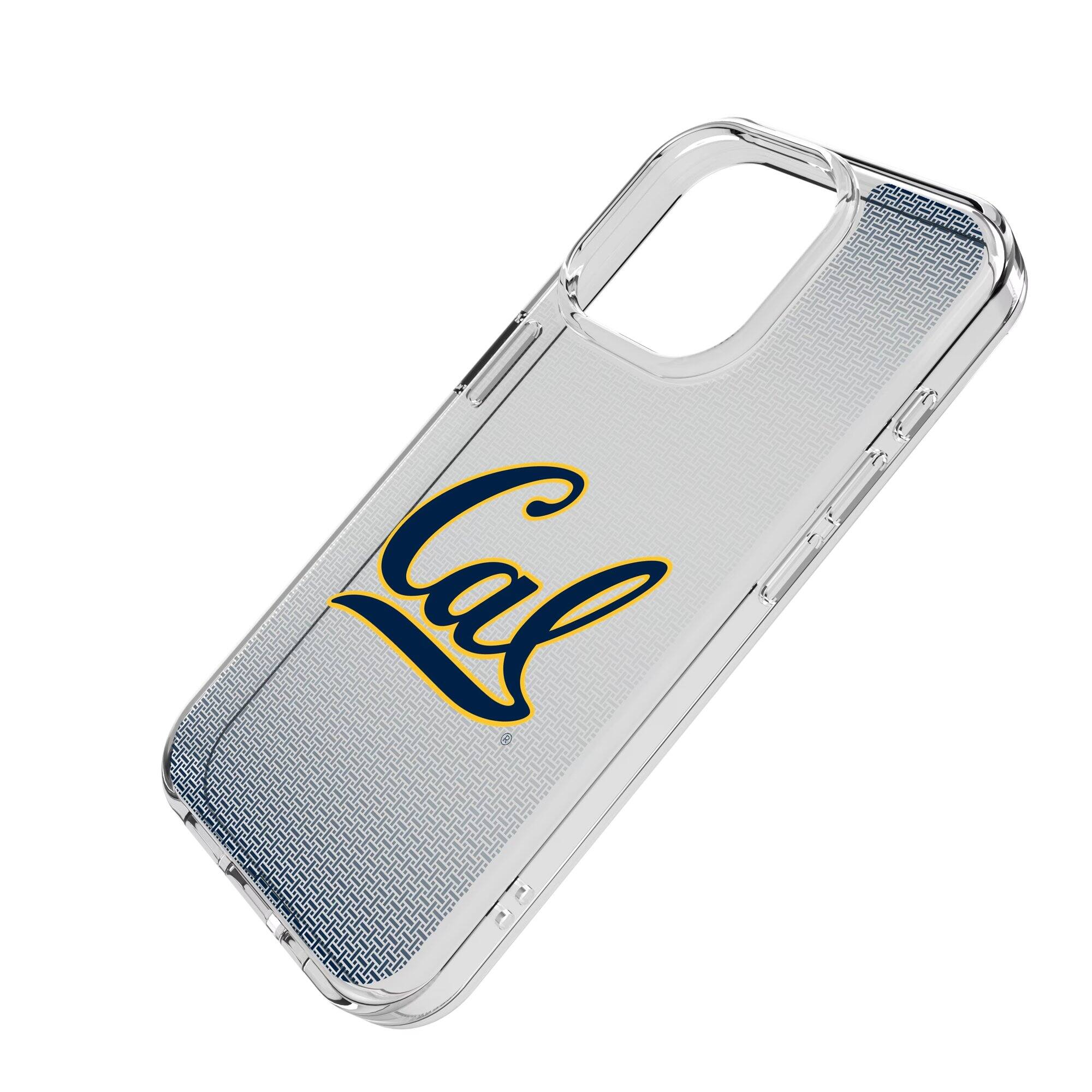 Alt View 1. Keyscaper - Cal Bears Linen Logo iPhone Clear Case - 14 - Multicolor.