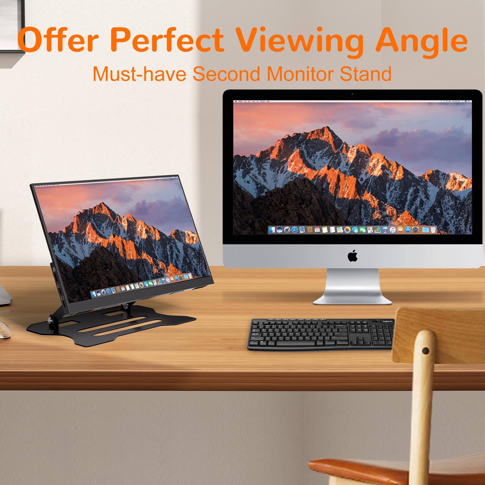 Offer Perfect Viewing Angle  
Must-have Second Monitor Stand