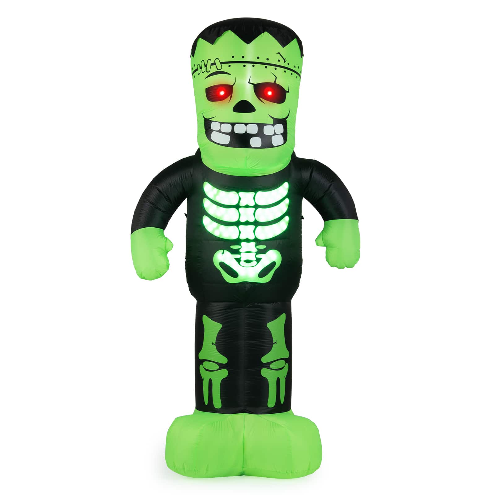 Gymax - 8.4 Ft Tall Inflatable Halloween Decoration LED-lit Inflatable Zombie - Green