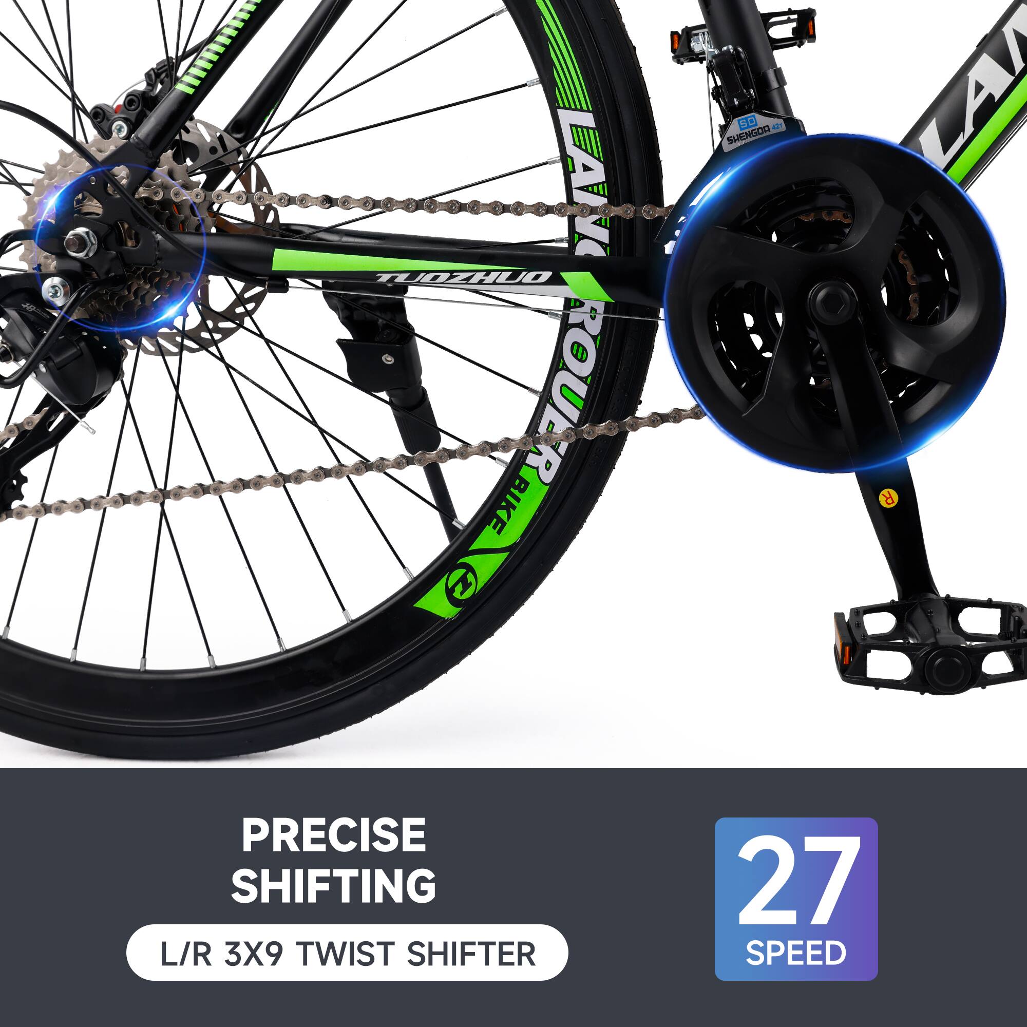 LAN TUOZHUO ROUER BIKE 50 - SMENGOE LA R PRECISE SHIFTING L/R 3X9 TWIST SHIFTER 27 SPEED