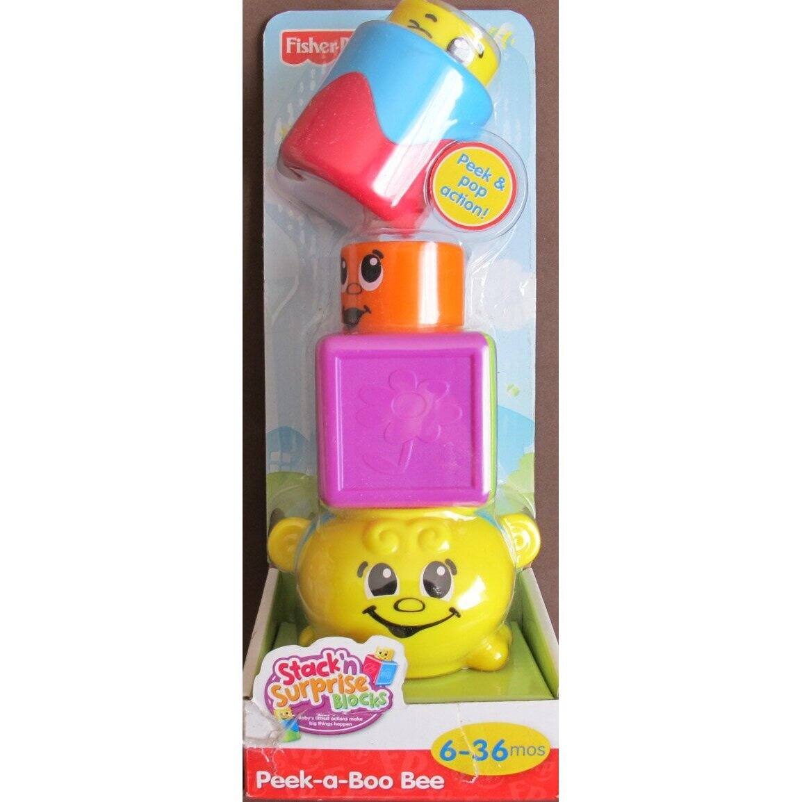 Fisher-Price

Peek & pop action!

Stack 'n Surprise Blocks
Peek-a-Boo Bee

6-36 mos