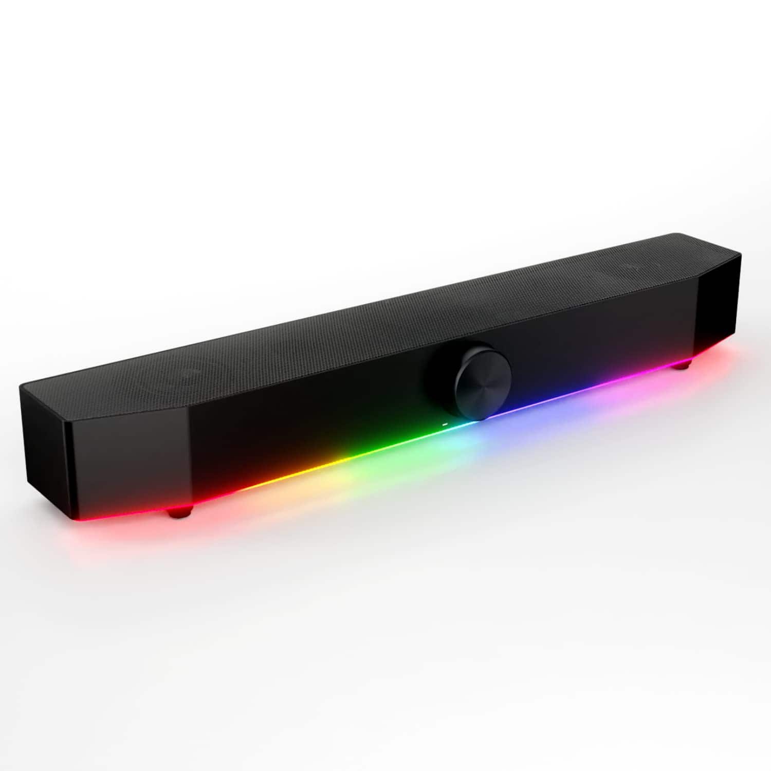 Pacoar Cade - Led Usb Gaming Soundbar - Monitor Sound Bar For Pc Rgb Computer Speakers Desktop (wireless Or Usb Wired) Crisp Audio And - Default