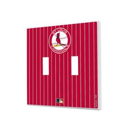 Keyscaper - 1966-1997 Cooperstown Pinstripe Double Toggle Light Switch Plate - Multicolor