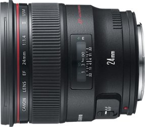 EF24mm F1.4L II USM Wide-Angle Lens for Canon EOS DSLR Cameras - Black - Front_Zoom