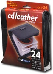 Unbranded - 24-CD Leather Wallet - Black - Front_Zoom