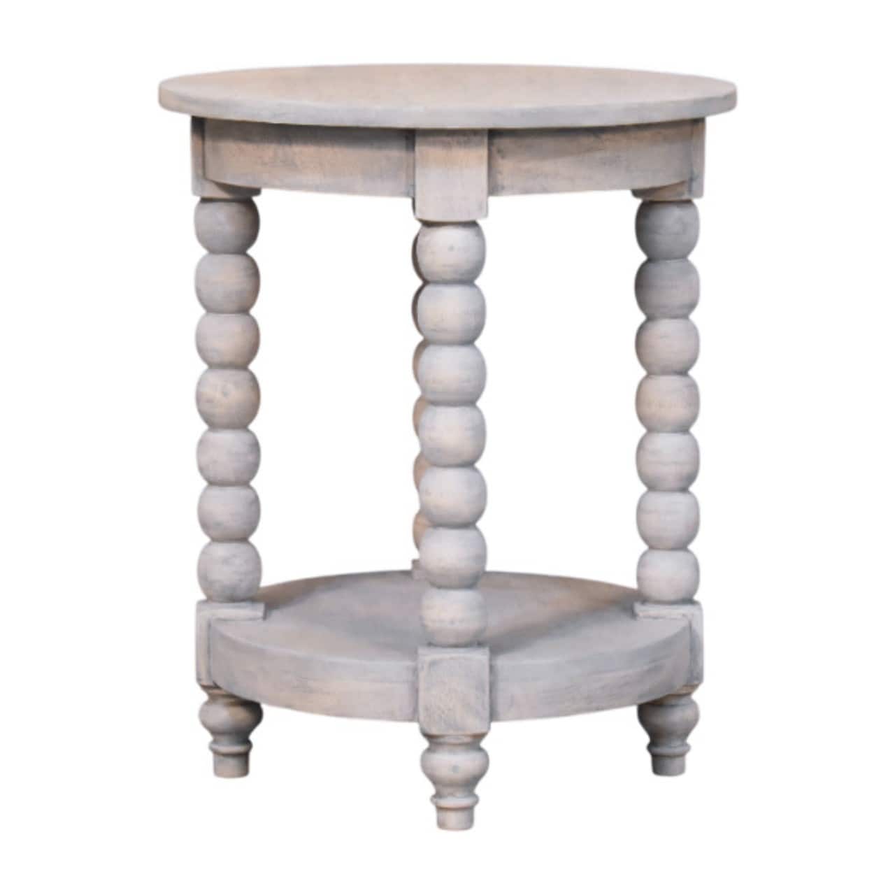 Artisan Furniture - Solid WoodEllsworth Round Side Table in Acid Wash - Brown