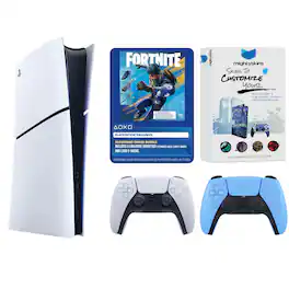 PlayStation 5 Digital Fortnite Flowering Chaos Bundle with Extra Controller and MightySkins Code - PlayStation 5