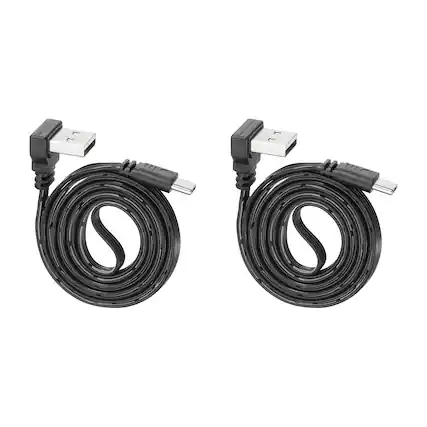 Front. Unique Bargains - 90 Degree USB A to USB C Cable, 39.4 Inch, UP&Down Angle A to C, 480Mbps, Silicone, for Phone/Tablet/Laptop/Car Charger - Black.