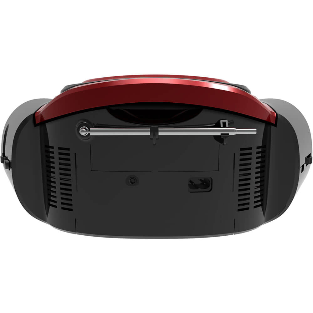 Alt View 2. Supersonic - Supersonic SC726BTRED Portable AM/FM Radio CD Player Boombox with Bluetooth - Red - Black.