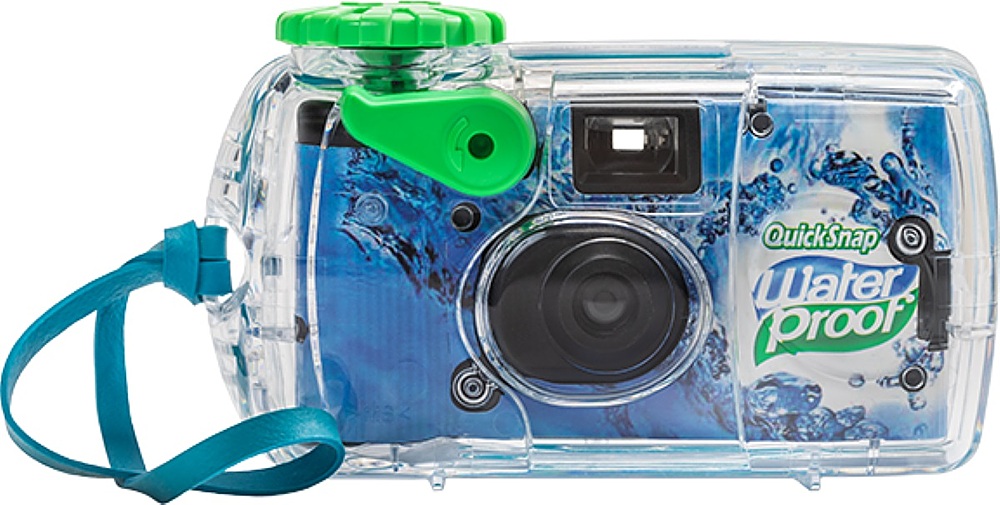 Fujifilm QuickSnap Disposable Waterproof Film Camera Blue 1201407