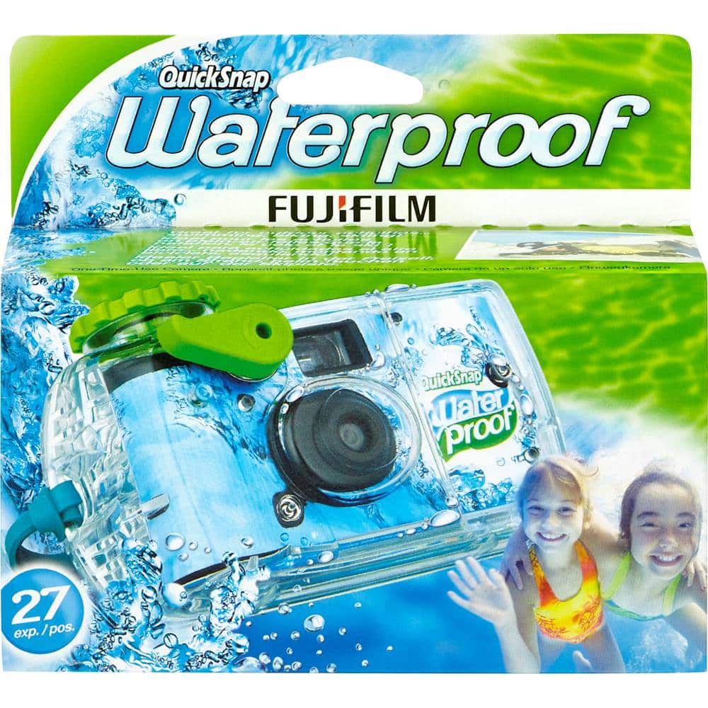 Angle. Fujifilm - QuickSnap Disposable Waterproof Film Camera - Blue.