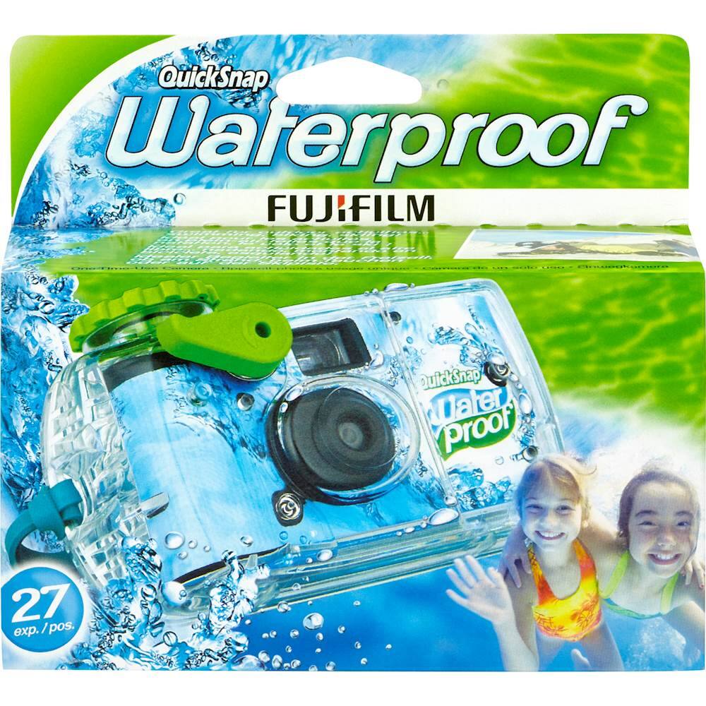 Angle. Fujifilm - QuickSnap Disposable Waterproof Film Camera - Blue.