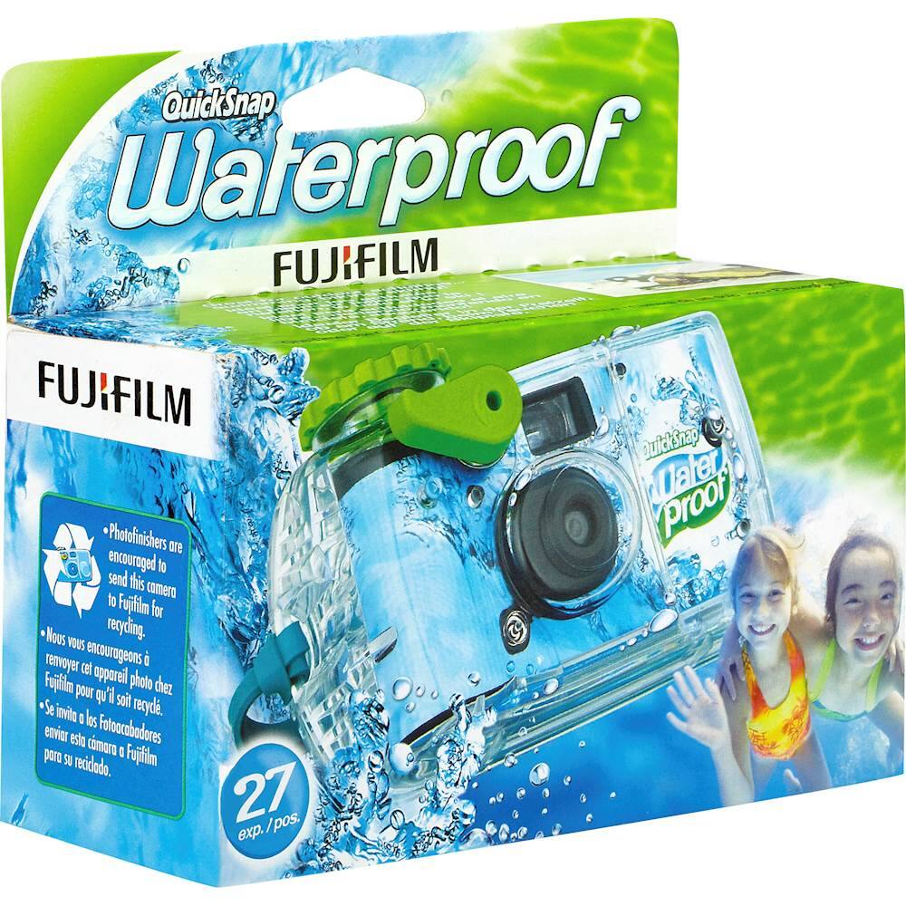 Back. Fujifilm - QuickSnap Disposable Waterproof Film Camera - Blue.